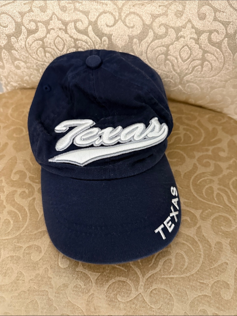 Navy "Texas" Embroidered Baseball Cap